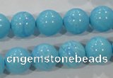 CTU2583 15.5 inches 10mm round synthetic turquoise beads