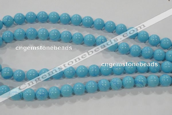 CTU2583 15.5 inches 10mm round synthetic turquoise beads