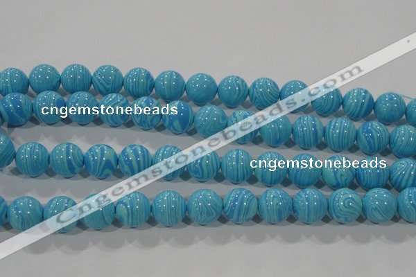 CTU2584 15.5 inches 12mm round synthetic turquoise beads