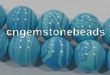 CTU2585 15.5 inches 14mm round synthetic turquoise beads