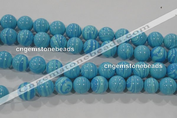 CTU2586 15.5 inches 16mm round synthetic turquoise beads