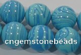 CTU2587 15.5 inches 18mm round synthetic turquoise beads