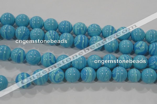 CTU2587 15.5 inches 18mm round synthetic turquoise beads