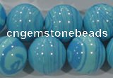 CTU2588 15.5 inches 20mm round synthetic turquoise beads