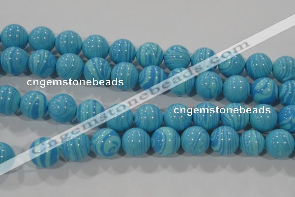 CTU2588 15.5 inches 20mm round synthetic turquoise beads