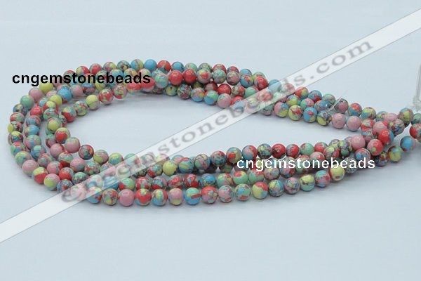 CTU259 16 inches 8mm round imitation turquoise beads wholesale