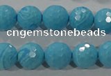 CTU2593 15.5 inches 10mm faceted round synthetic turquoise beads