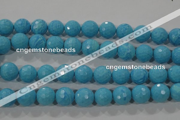 CTU2597 15.5 inches 18mm faceted round synthetic turquoise beads