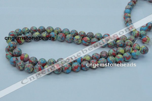 CTU261 16 inches 12mm round imitation turquoise beads wholesale