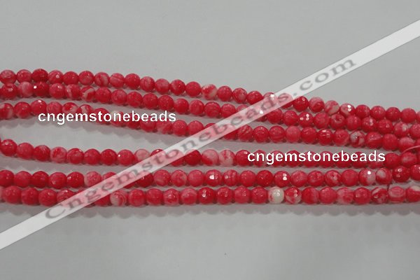 CTU2621 15.5 inches 6mm faceted round synthetic turquoise beads