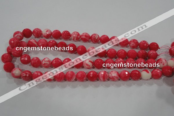 CTU2624 15.5 inches 12mm faceted round synthetic turquoise beads