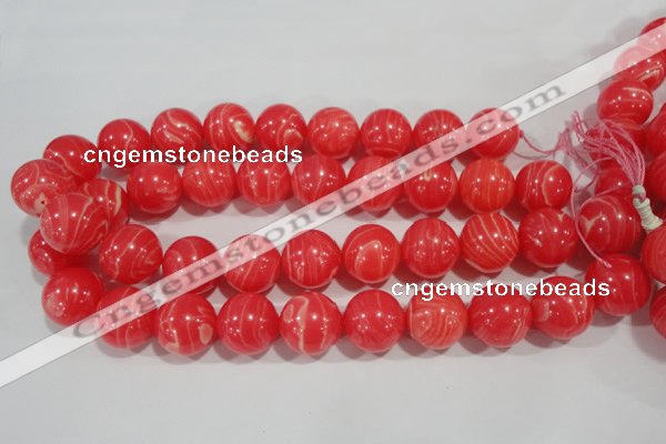 CTU2738 15.5 inches 20mm round synthetic turquoise beads