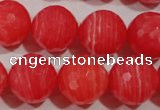 CTU2747 15.5 inches 18mm faceted round synthetic turquoise beads