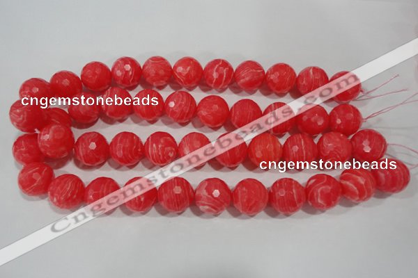 CTU2747 15.5 inches 18mm faceted round synthetic turquoise beads