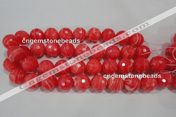 CTU2748 15.5 inches 20mm faceted round synthetic turquoise beads