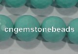 CTU2787 15.5 inches 18mm faceted round synthetic turquoise beads