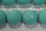 CTU2788 15.5 inches 20mm faceted round synthetic turquoise beads