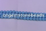 CTU2852 15.5 inches 8mm round matte turquoise beads