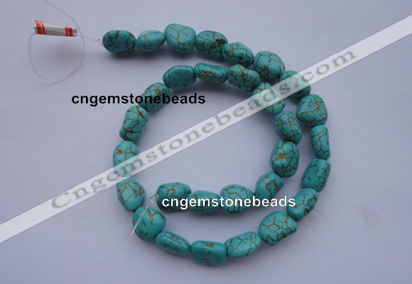 CTU30 15.5 inches 8*12mm freeform blue turquoise beads Wholesale