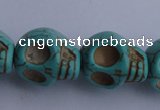 CTU32 15.5 inches 14*17*18mm skull shape blue turquoise beads
