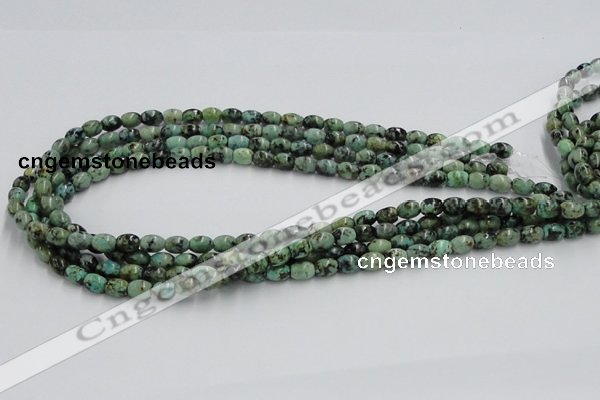 CTU407 15.5 inches 6*7mm rice African turquoise beads wholesale