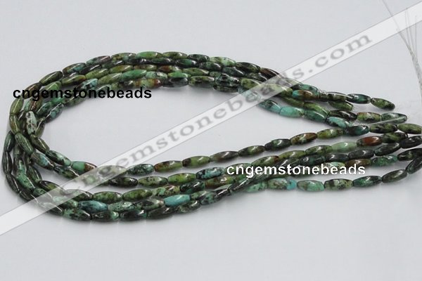 CTU408 15.5 inches 5*13mm rice African turquoise beads wholesale