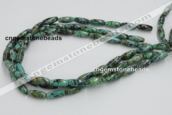 CTU409 15.5 inches 8*12mm rice African turquoise beads wholesale