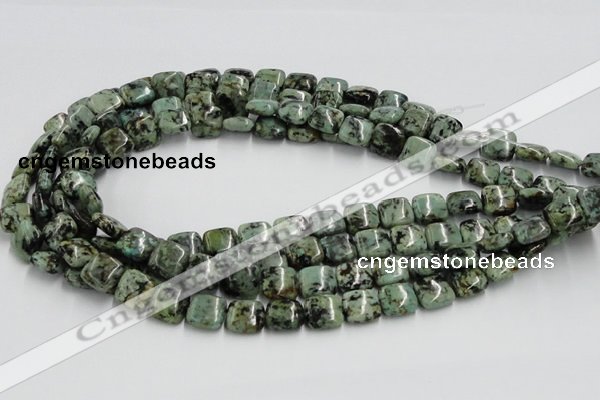 CTU411 15.5 inches 12*12mm square African turquoise beads wholesale