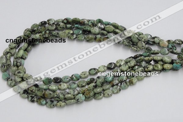 CTU412 15.5 inches 8*12mm oval African turquoise beads wholesale