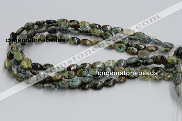 CTU413 15.5 inches 10*14mm oval African turquoise beads wholesale