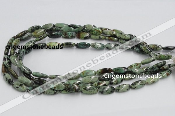 CTU414 15.5 inches 10*18mm oval African turquoise beads wholesale