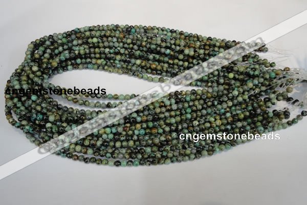 CTU480 15.5 inches 4mm round African turquoise beads wholesale