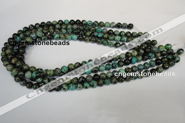 CTU482 15.5 inches 8mm round African turquoise beads wholesale