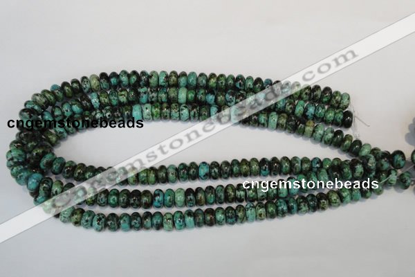 CTU484 15.5 inches 6*10mm rondelle African turquoise beads wholesale