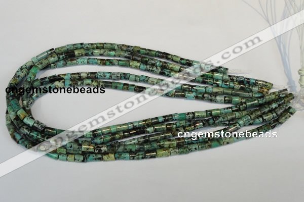 CTU485 15.5 inches 5*5mm - 5*8mm tube African turquoise beads wholesale