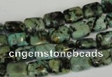 CTU494 15.5 inches 8*10mm rectangle African turquoise beads wholesale