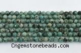 CTU518 15.5 inches 6mm faceted round African turquoise beads wholesale