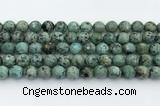 CTU519 15.5 inches 8mm faceted round African turquoise beads wholesale