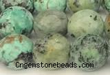 CTU526 15 inches 8mm faceted round African turquoise beads