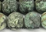 CTU533 15 inches 10mm round matte african turquoise beads