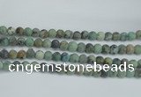 CTU565 15.5 inches 10mm round matte african turquoise beads