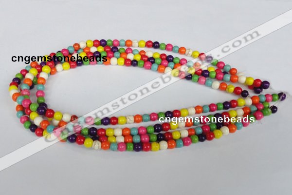 CTU701 15.5 inches 6.5mm round dyed turquoise beads wholesale