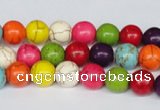 CTU702 15.5 inches 10.5mm round dyed turquoise beads wholesale