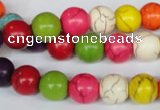 CTU703 15.5 inches 12mm round dyed turquoise beads wholesale