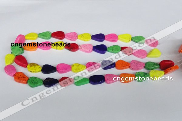 CTU720 15.5 inches 12*18mm teardrop dyed turquoise beads wholesale