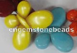 CTU739 15.5 inches 25*35mm butterfly dyed turquoise beads wholesale