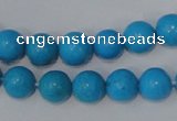 CTU824 15.5 inches 10mm round dyed turquoise beads wholesale