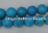 CTU825 15.5 inches 12mm round dyed turquoise beads wholesale