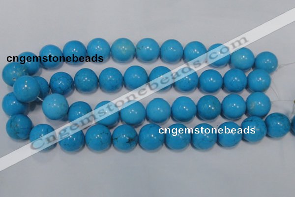 CTU827 15.5 inches 18mm round dyed turquoise beads wholesale
