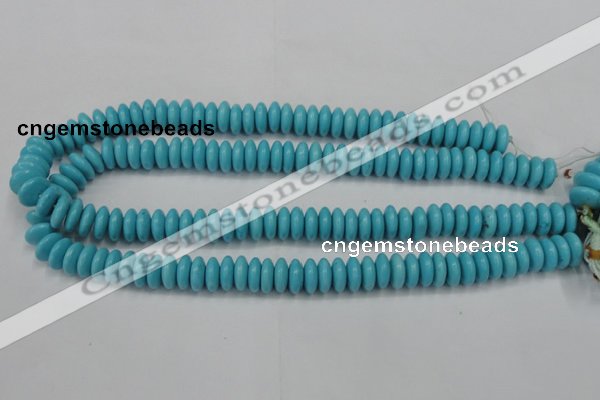 CTU880 15.5 inches 5*8mm rondelle dyed turquoise beads wholesale